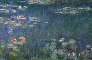 Nenúfares: Reflejos Verdes, 1914-18 (sección izquierda) de Claude Monet